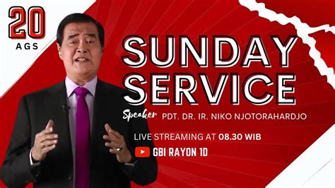 Pdt DR Ir Niko Njotorahardjo Ibadah Live Streaming GBI Rayon 1D