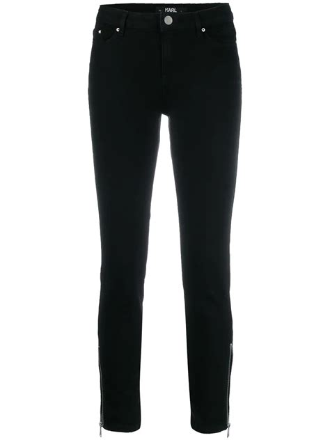 Karl Lagerfeld Zip Inserted Skinny Jeans Farfetch Skinny Jeans