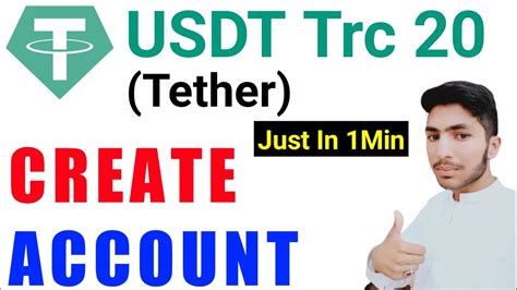 Create TETHER Trc 20 Account Usdt Trc 20 Account Kaise Banaye