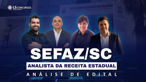 Sefaz Sc An Lise De Edital Analista Da Receita Estadual Youtube