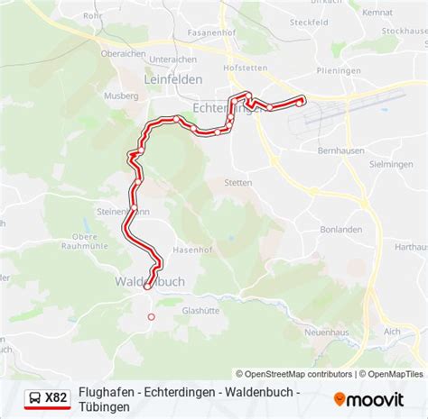 x82 Route Fahrpläne Haltestellen Karten Echterdingen Flughafen