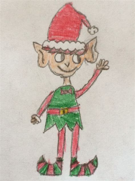 Christmas Elf Drawing Elf Drawings Drawings Girl Drawing