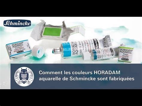 Comment les couleurs Horadam aquarelle de Schmincke sont fabriquées