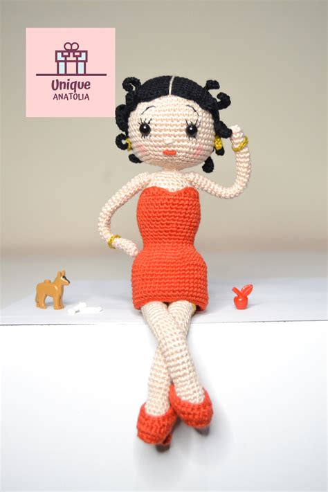 Betty Boop Crochet Doll Betty Boop Amigurumi Doll Betty Boop Etsy