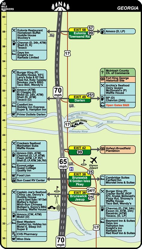 Drive I-95 - A Sample of one of the Maps in the I-95 Book