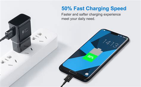 Adaptive Fast Charging Wall Charger Adapter Compatible Samsung Galaxy S6 S7 S8 S9