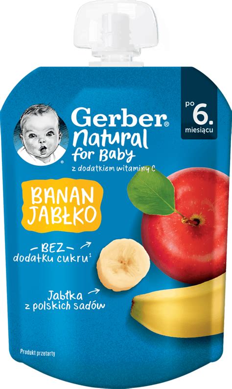 Gerber Mus Owocowy Banan Jab Ko Po Msc G Kupuj W Zawsze