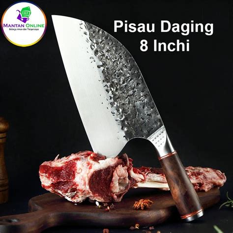 Jual Pisau Daging Inchi Super Tajam Pisau Dapur Chef Knife Cleaver