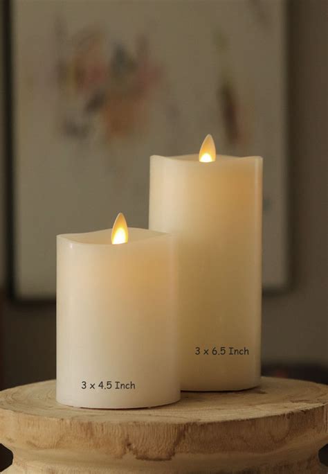 Matchless 360 Degrees Moving Flame LED Pillar Candle 3 X 6 5 Inch