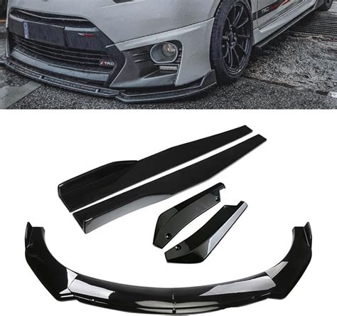 Amazon Evargc Glossy Black Adjustable Car Front Bumper Lip