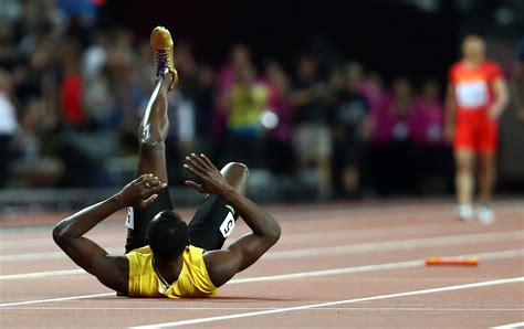 See Devastating Photos Of Usain Bolts Final Race