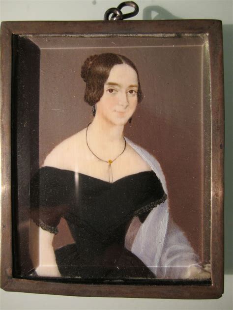 Retrato En Miniatura De Dama Circa 1845 Spanish Portrait Miniature