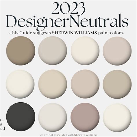 Sherwin Williams Color Palette 2023 - Etsy