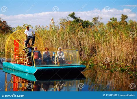 Fan Boat Journey editorial stock photo. Image of fanboat - 113021088