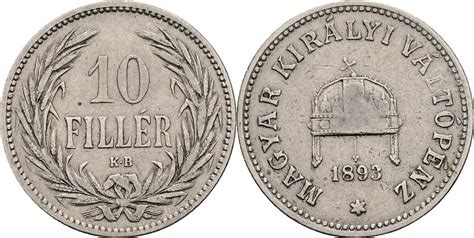 Österreich Kaiser Franz Joseph I 10 Filler 1893 KB Kremnitz MA Shops