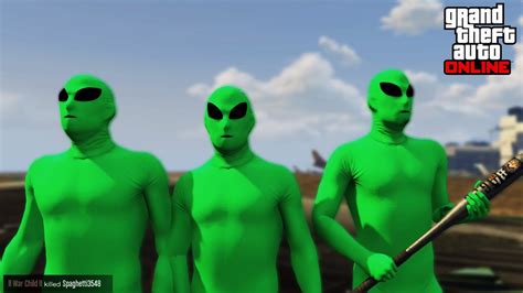 The Green Alien Gang Takes On Los Santos Gta Online Green Vs