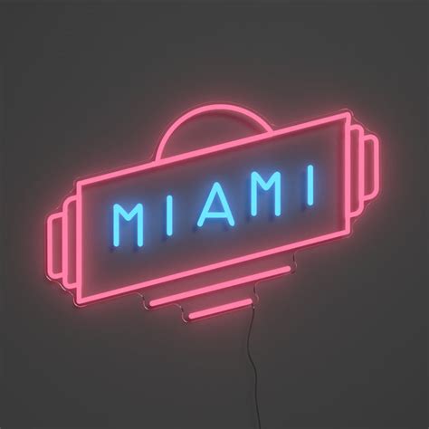 Miami, LED neon sign