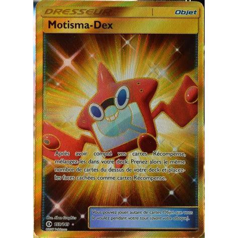 Carte Pokémon 159 149 Motisma Dex FULL ART SECRETE SM1 Soleil et