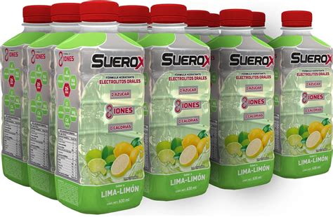 12 Pack de SUEROX deliciosa hidratación saludable sabor LIMA LIMÓN