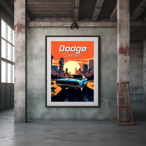 Dodge Charger Poster Dodge Charger Print 1970s Car Print - Etsy