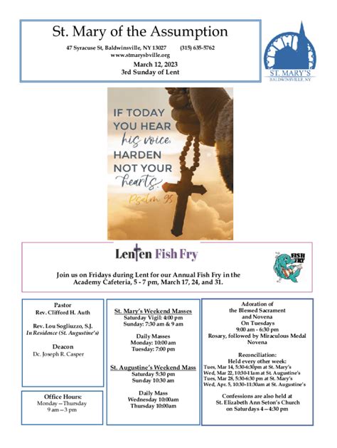 Fillable Online Fish Fry Events For Lent Around Cny Fax Email Print