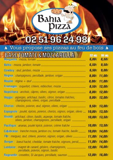 BAHIA PIZZA Vendee Tourisme