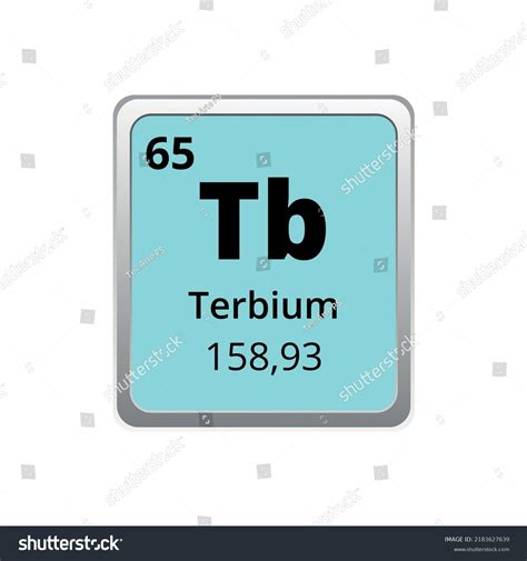 Periodic Table Element Terbium Icon On Stock Vector Royalty Free