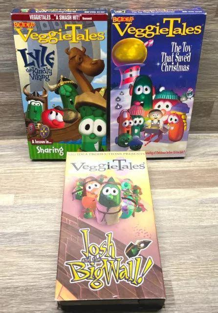 LOT OF 3 Veggie Tales VHS Movies Christian Children’s Videos EUR 12,84 - PicClick FR