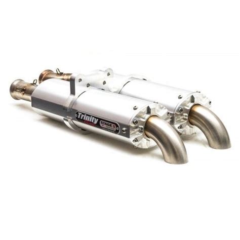 Trinity Exhaust Dual Slip On Brushed Arctic Cat Wildcat 1000 X 4 12