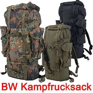 BUNDESWEHR KAMPFRUCKSACK BW RUCKSACK 65 L TASCHE FLECKTARN WOODLAND On