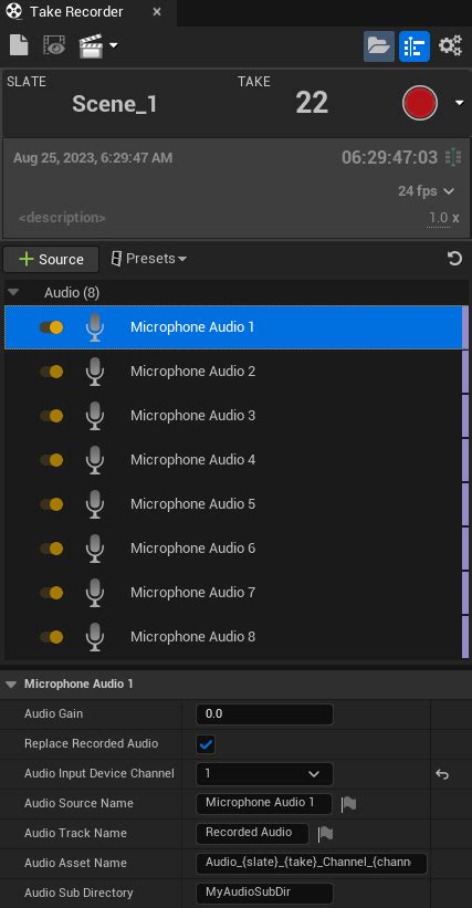 Multi Track Audio Capture For Take Recorder In Unreal Engine Unreal