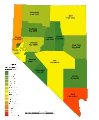 Editable Nevada County Populations Map - Illustrator / PDF | Digital ...