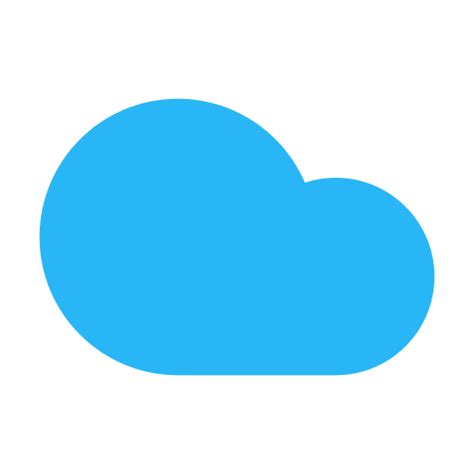 Icono De Nube Generic Blue