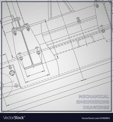 Mechanical engineering drawings Royalty Free Vector Image