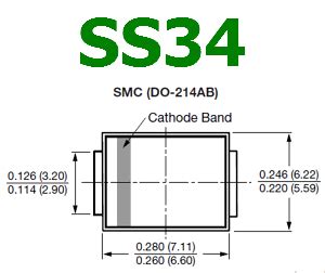 SS34 Datasheet - 40V, Schottky Barrier Rectifier - DataSheetCafe.com