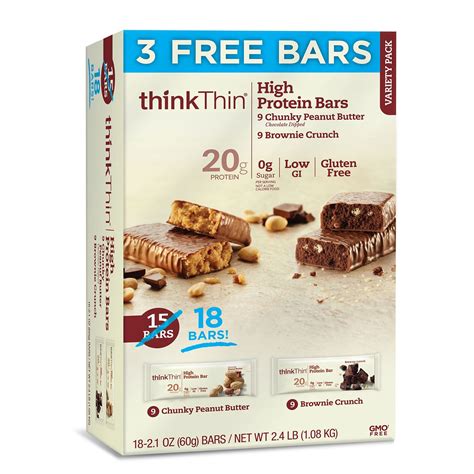 Thinkthin High Protein Bars Chunky Peanut Butter And Brownie Crunch 21