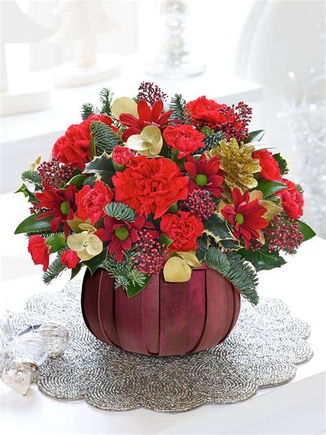 Petite Christmas Basket Christmas Flower Delivery Christmas Flowers