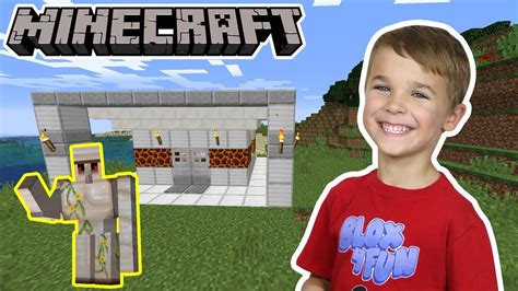 Minecraft BUILD A HOUSE FOR IRON GOLEM IN 10 MINUTES CHALLENGE SON VS