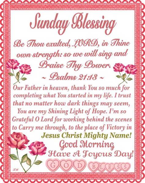 Sunday Blessings With Prayer Message