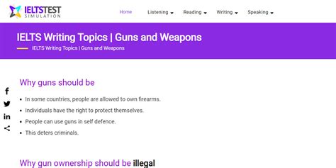 Ielts Writing Topics Guns And Weapons