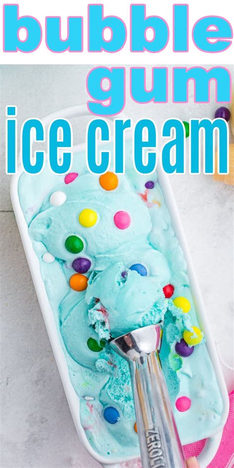 Bubble Gum Ice Cream Recipe Homemade Blue Ice Cream Artofit