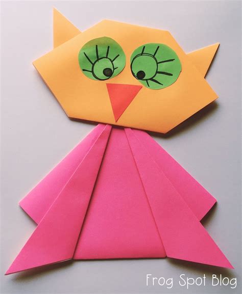 Owl Paper Folding Craft Art And Craft Paper Paper Folding Crafts