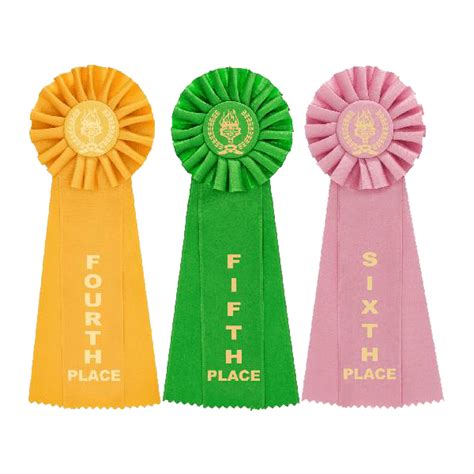 Victory Award Rosette Place Ribbons Clinch Star