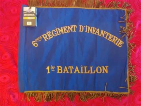 ARMÉE FRANÇAISE FANION DU 1er bataillon du 6ème Régiment d Infanterie