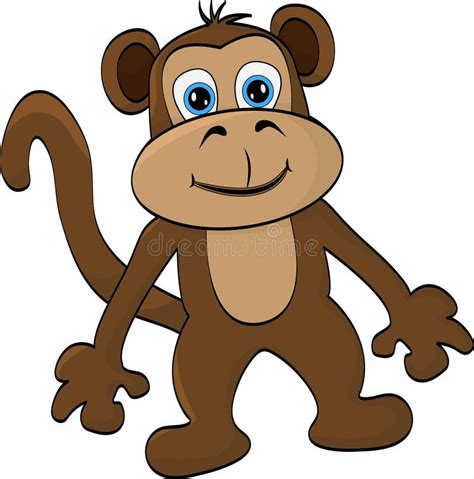 cute dancing monkey stock vector illustration  character