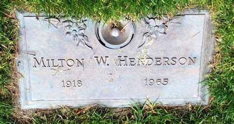 Milton Webster Henderson 1918 1965 Mémorial Find A Grave