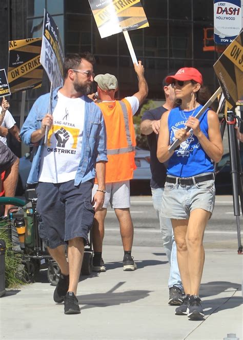 JUSTINE BATEMAN Supports SAG Strike at Netflix in Hollywood 09/26/2023 ...