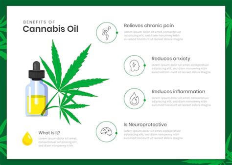 Free Vector Cannabis Oil Benefits Infographic