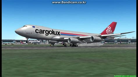 Fs2004 Incheon 34 Soft Landing Cargolux B747 8f Youtube