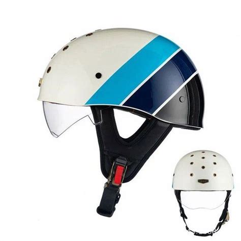 Demi Casque De Moto Lectrique R Tro Pour Hommes Et Femmes Casque